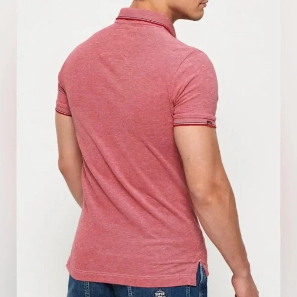 Superdry Mens Contrast Tipped Slim Fit Polo Shirt size XL - Picture 4 of 7